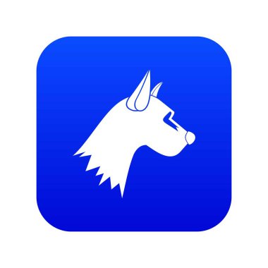 Köpek simgesi dijital mavi