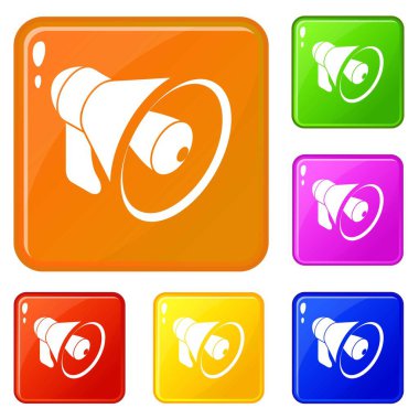 El hoparlör simgeleri vektör renk ayarla