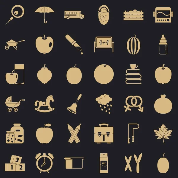 Eğitim Icons set, basit tarzı