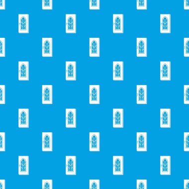 Kemerli cam kapı desen vektör kesintisiz mavi