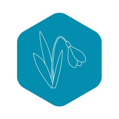 Çan çiçeği simgesi, anahat stili