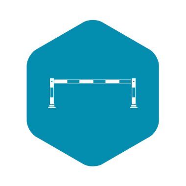 Trafik bariyeri simgesi, basit tarzı