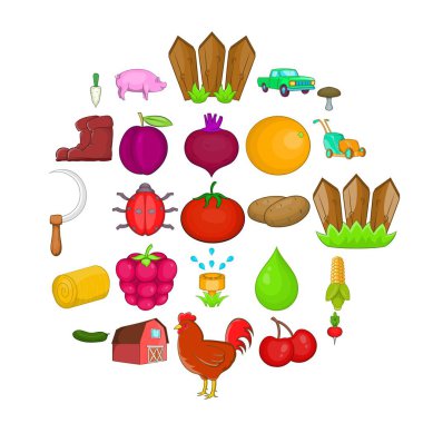 Ağıl Icons set, karikatür tarzı
