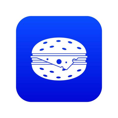 Çizburger simgesi dijital mavi