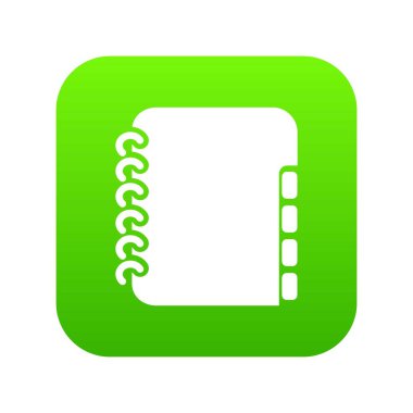 Notebook telefon kitap simgesi yeşil vektör