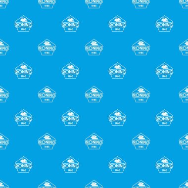 Ütü desen vektör kesintisiz mavi