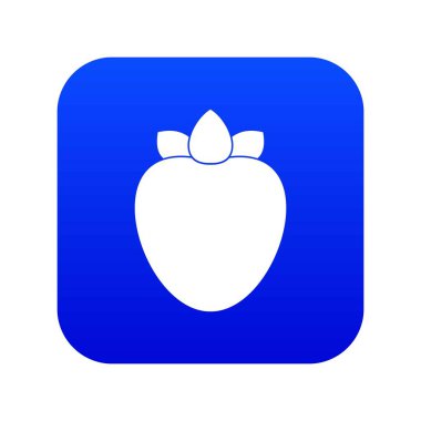 Olgun Trabzon hurması simgesi dijital mavi