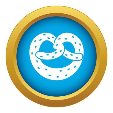 Simit mavi simge vektör izole