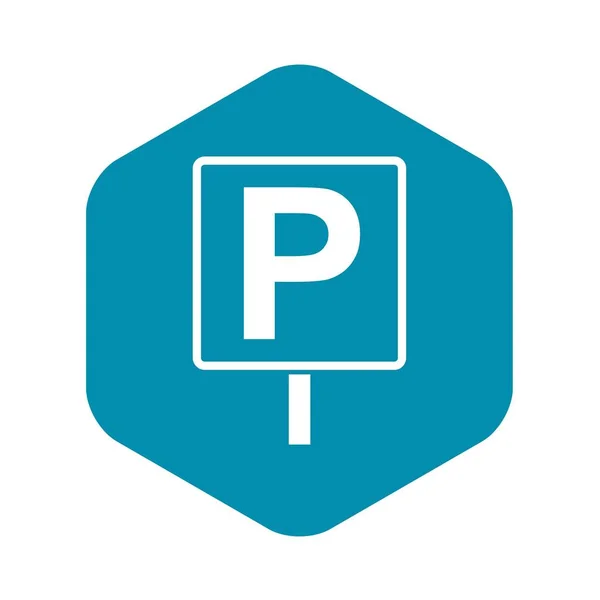 Signo de estacionamiento icono, estilo simple — Vector de stock