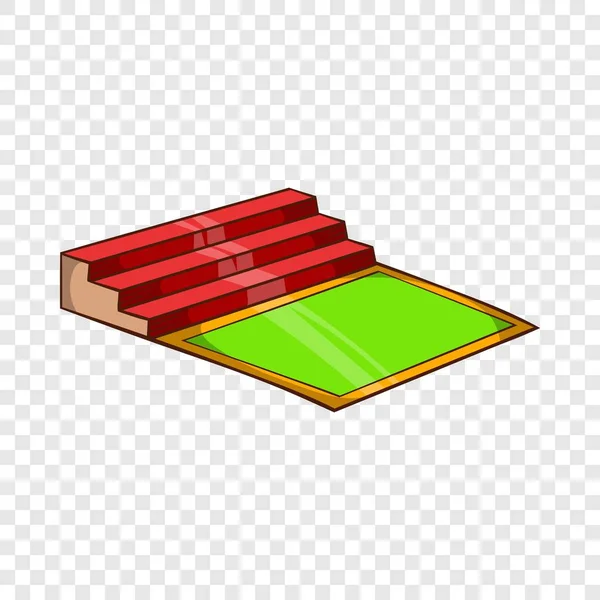 Small football stadium icon, cartoon style — Stock Vector
