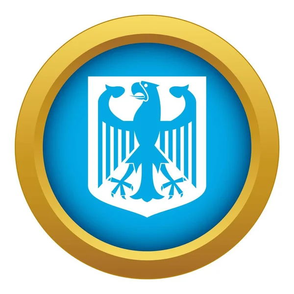 Stemma della Germania icona blu vettore isolato — Vettoriale Stock