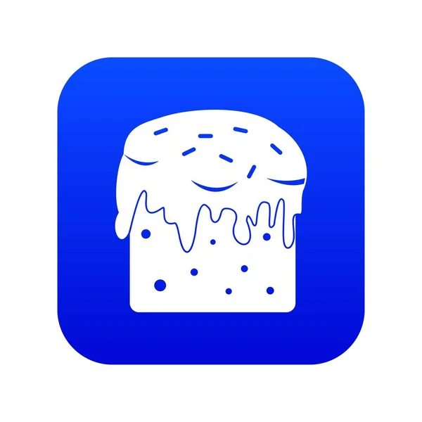 Osterkuchen-Symbol digital blau — Stockvektor