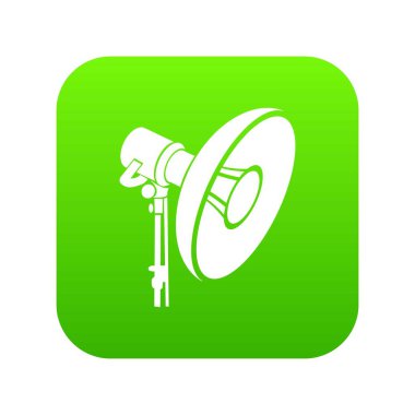 Profesyonel stüdyo ışık simge yeşil vektör