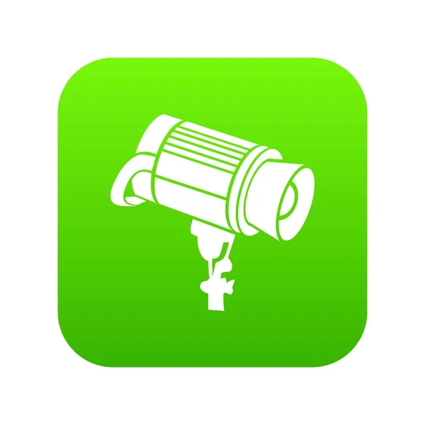 Professionele studio flash pictogram groen vector — Stockvector