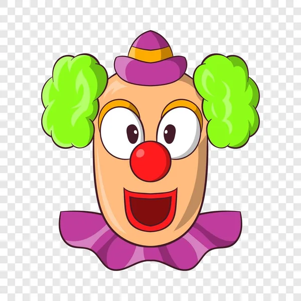 Hoofd van het pictogram van de clown, cartoon stijl — Stockvector
