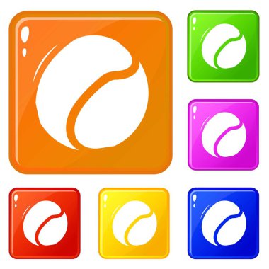 Tenis topu simgeler vektör renk ayarla