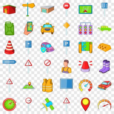 Otomatik Icons set, karikatür tarzı