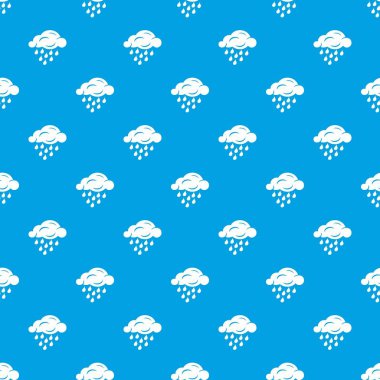 Yağmur bulutu desen vektör kesintisiz mavi