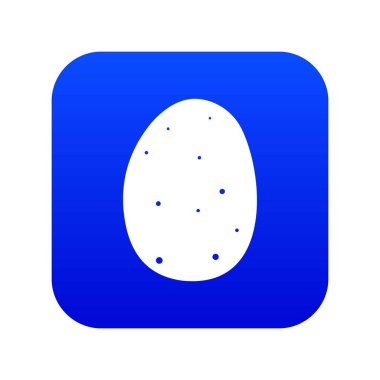Taze patates simgesi dijital mavi