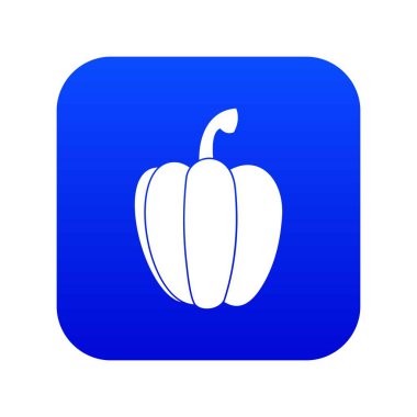 Biber simgesi dijital mavi