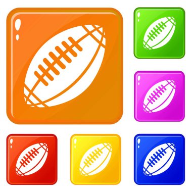 Rugby simgeler vektör renk ayarla