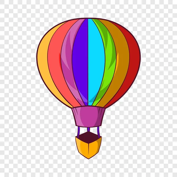 Icono de globo aerostático multicolor rayado — Vector de stock