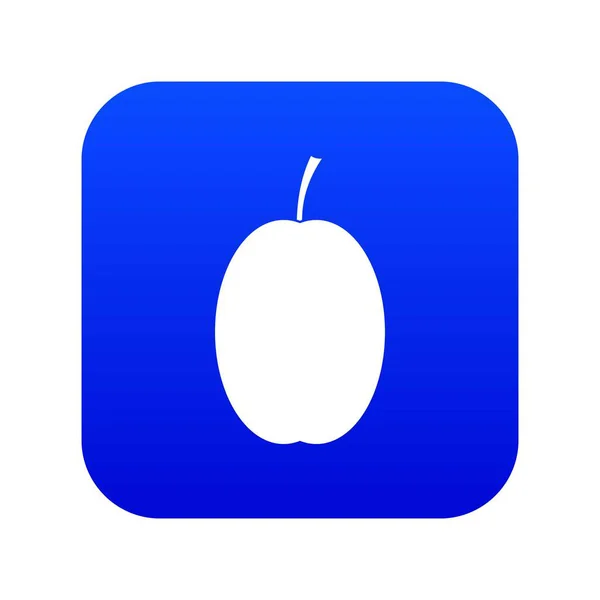 Prugna icona digitale blu — Vettoriale Stock