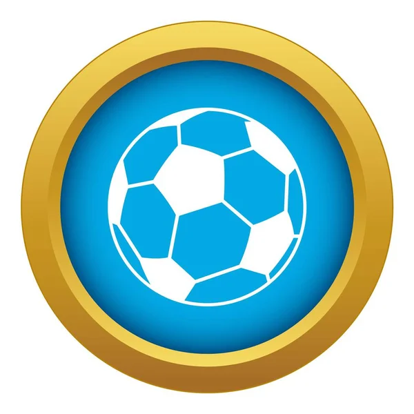 Soccer ball icon blue vector isolated — Stock Vector