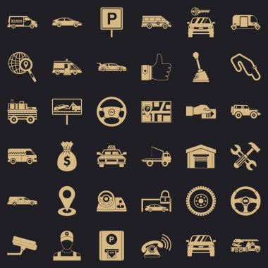 Venicle Icons set, basit tarzı