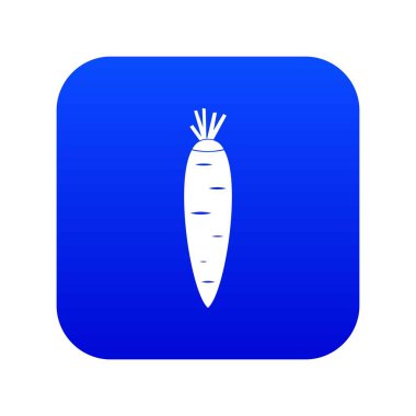 Havuç simgesi dijital mavi