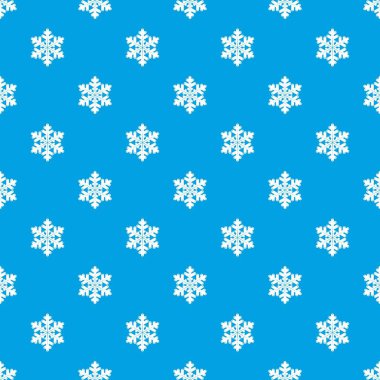 Kar tanesi desen vektör kesintisiz mavi