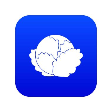 Lahana simgesi dijital mavi