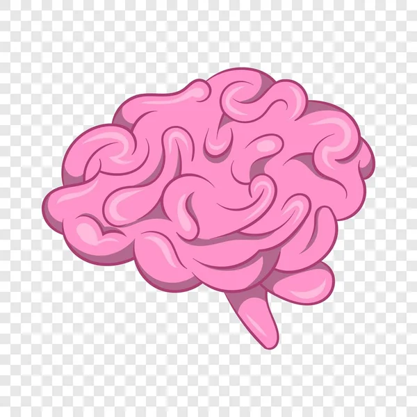 Icono del cerebro, estilo de dibujos animados — Vector de stock