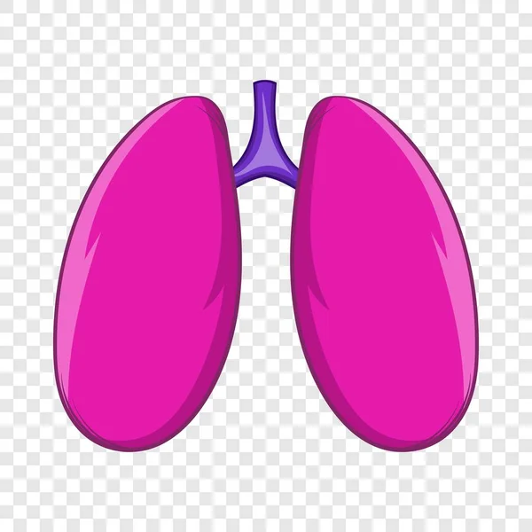 Lungs icon, cartoon style