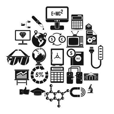 Başlangıç Icons set, basit tarzı