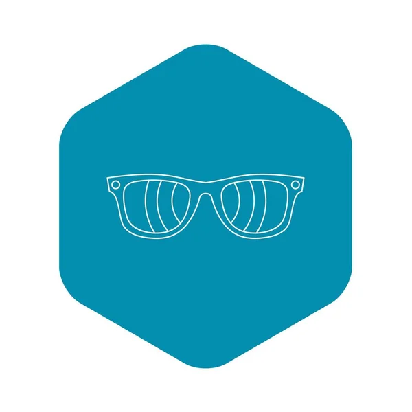 Zonnebril icoon, outline stijl — Stockvector