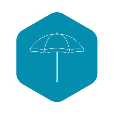 Plaj şemsiyesi simgesi, taslak biçimi