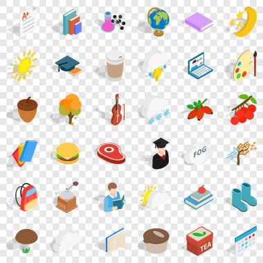 Soğuk Icons set, izometrik stili