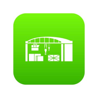 Yeşil simge vektör yükleme için ambar