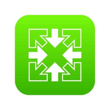 Tam ekran okları simge yeşil vektör