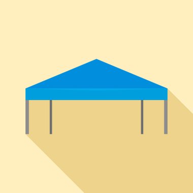 Festival çadır simgesi. Festival çadır vektör simgesi web tasarımı için düz çizimi