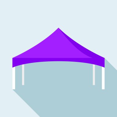 Mor çadır simgesi, düz stil