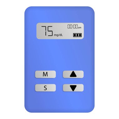 Tıbbi glikoz ölçer simgesini, gerçekçi