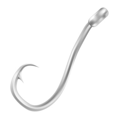 Küçük bir balıkçı kanca simgesi, gerçekçi