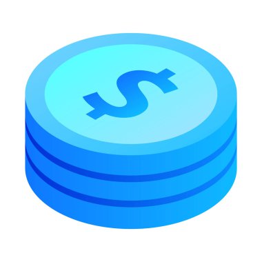 Dolar sikke simge, izometrik stili