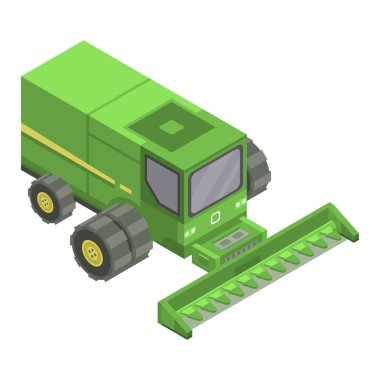 Buğday hasat simgesi, izometrik stili