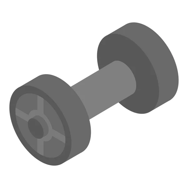 Gym dumbbell icon, isometric style — Stock Vector