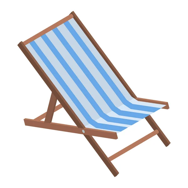 Ikona krzesła plażowego w stylu izometrycznym — Wektor stockowy