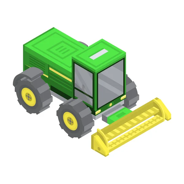 Icono de maquinaria agrícola, estilo isométrico — Vector de stock