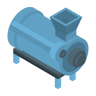Traktör fabrikası Sarnıcı simgesi, izometrik stili